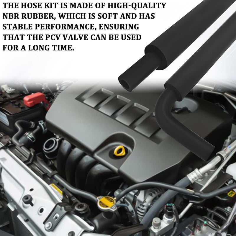 SamWinGear PCV Valve Hose Valvula PCV for Toyota Camry Corolla Highlander Solara Matrix RAV4 TC XB HS250h Engine Valve Replacement and Hose Kit Crankcase Tube 2.4L 4CYL 12204-28020 12262-28021 - Image 3